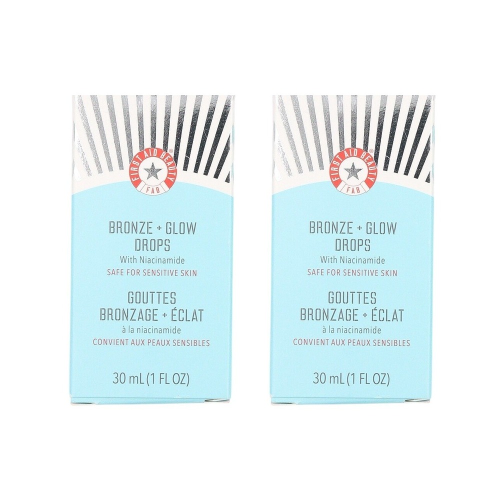 2 Pack First Aid Beauty Bronze + Glow Drops - 1 oz / 30 ml Each